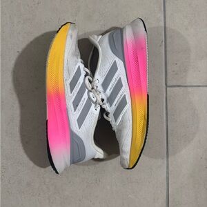 Adidas Women's White, Pink, and Yellow Athletic Shoes